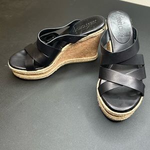 Jimmy Choo Prisma Vachetta wedge leather sandal